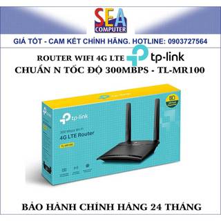 Tp-link router wi-fi 4g lte chuẩn n tốc độ 300 mbps - tl-mr100