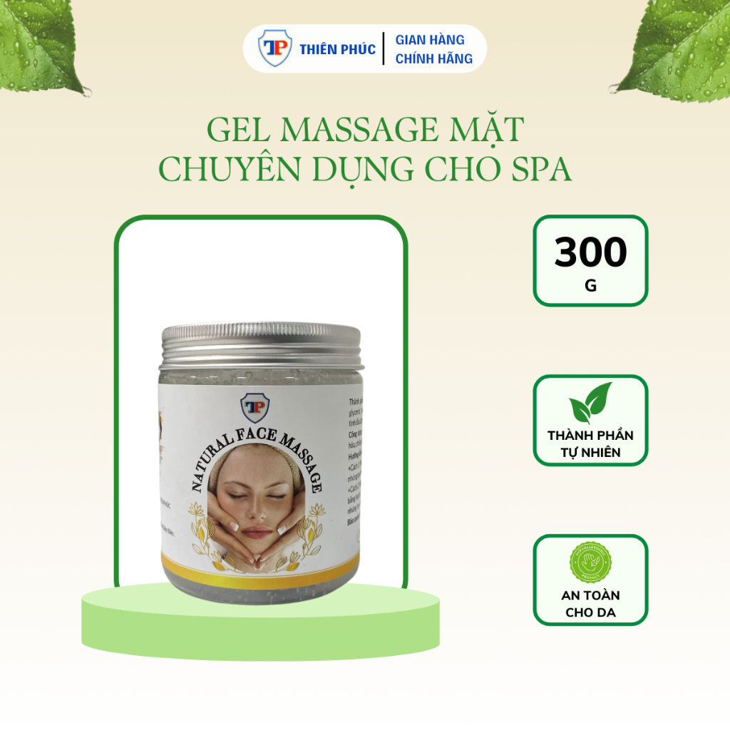 Dầu massage mặt Thiên Phúc dạng gel không mùi chuyên dụng spa thành phần tự nhiên 300g
