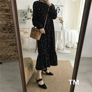 guốc da lộn đế gót mạ siêu hot
