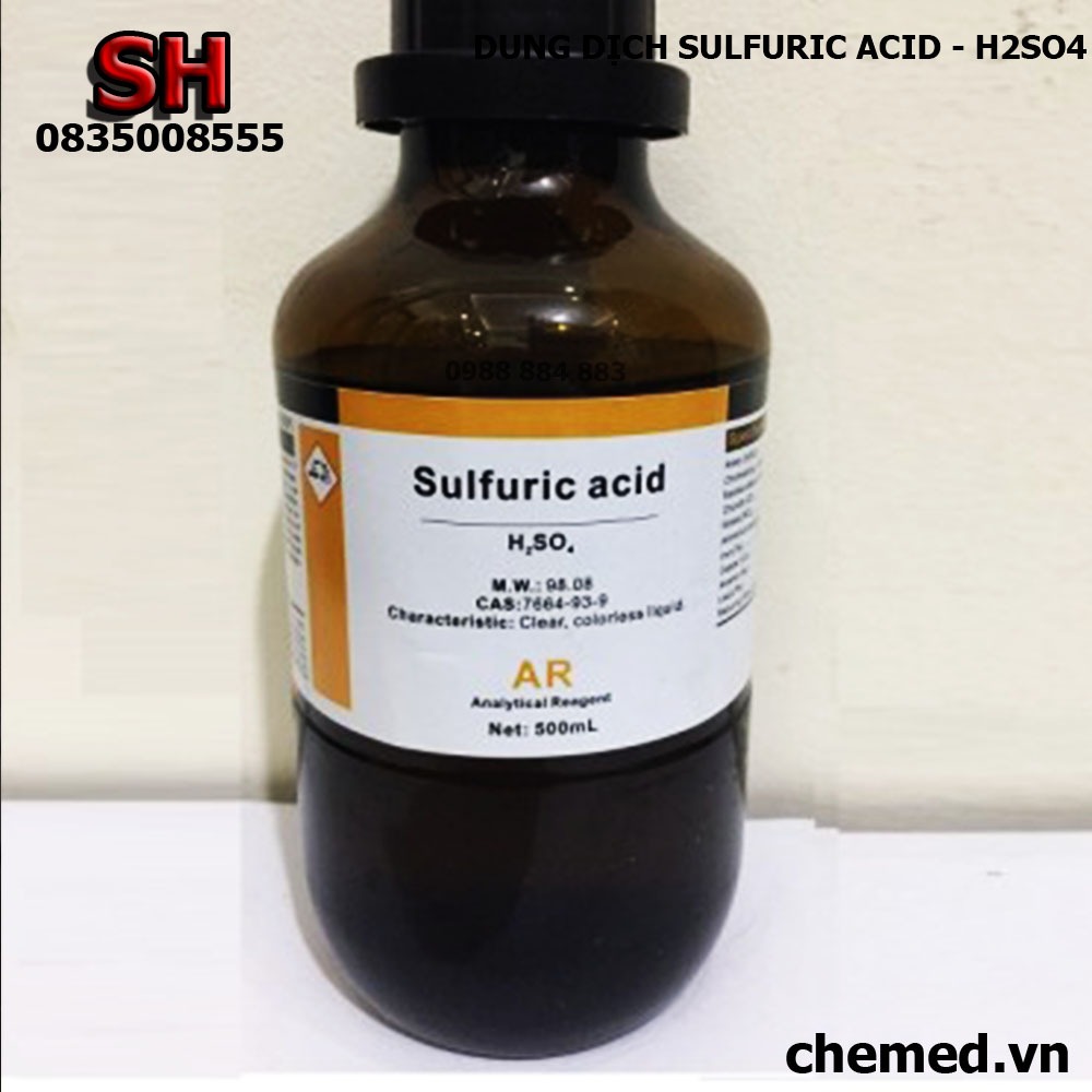 Dung dịch Acid Sulfuric - H2SO4 dùng trong y tế, thí nghiệm 500ml