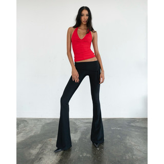  Quần Ống Loe Xéo Lưng Cạp Trễ Thắt Dây - VILLAIN SWEET PANTS 