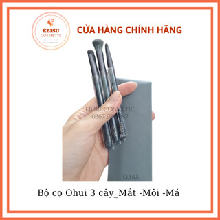 Bộ cọ ohui 3 cây măt môi má_ hàng có sẵn ohui chính hãng công ty