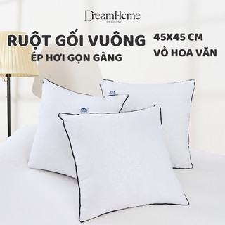 Ruột gối vuông tựa lưng 45x45 trang trí sofa, gối vuông có khóa kéo in họa tiết chìm sang trọng (1 cái) - DREAMHOME