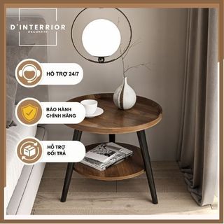 Bàn trà Sofa 3 chân, bàn phụ chất liệu gỗ cao cấp sang trọng decor phòng khách, phòng ngủ, decor quán cafe
