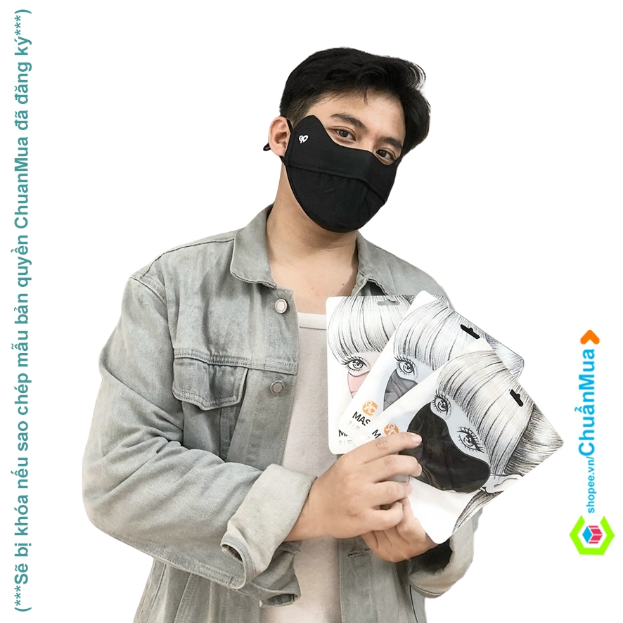Khẩu Trang Nam Vải Thun Lạnh Chống Nắng Tia UV Face Mask 5D ( Khẩu Trang Che Kín Mặt Có Lỗ Thoáng Khí Co Giãn 4 Chiều )