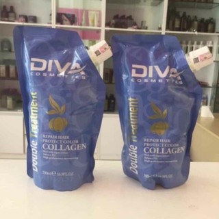 Diva - dầu hấp ủ dưỡng ẩm phục hồi siêu mềm mượt diva collagen 500ml alya