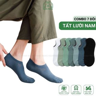 Combo 7 đôi tất nam cổ ngắn Socks House, vớ chân nam cổ thấp chống tuột gót chất cotton cao cấp