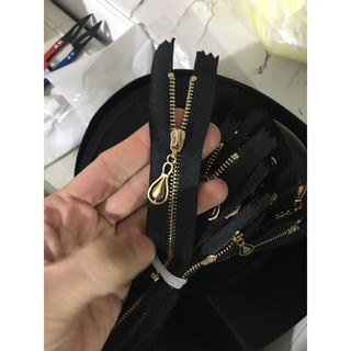 khoá dây kéo đồng 15cm may chân váy,trụ cổ,túi áo