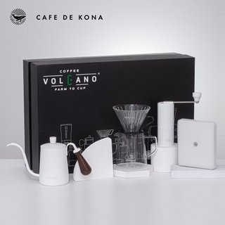 Volcano Bộ sản phẩm pha cà phê V60 02 màu trắng đẳng cấp