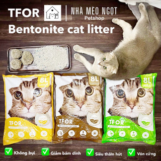 Cát vệ sinh TFOR 8L cho mèo khử mùi, thơm, ít bụi