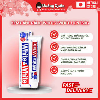 Kem Đánh Răng Trắng Răng White & White Lion 150g - Toothpaste  | Hoàng Quân -  Hàng nội địa Nhật