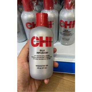 Dầu dưỡng mềm mượt cho tóc hư tổn CHI SILK INFUSION 177ML
