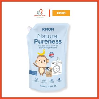 Nước giặt hữu cơ K-Mom Hàn Quốc KM13127 dạng túi 1300ml, nước giặt quần áo cho bé - Monnie Kids