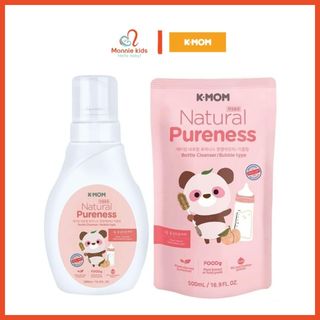 Nước rửa bình sữa và củ quả K-Mom Hàn Quốc, nước rửa bình cho bé - Monnie Kids