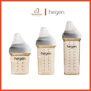 Bình sữa cho bé Hegen PPSU, bình sữa trẻ em cổ rộng đủ size cho bé - Monnie Kids