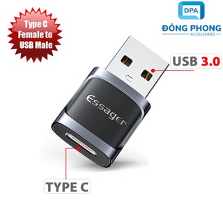 Đầu chuyển usb type a sang usb type c 3.0 tốc độ cao essager