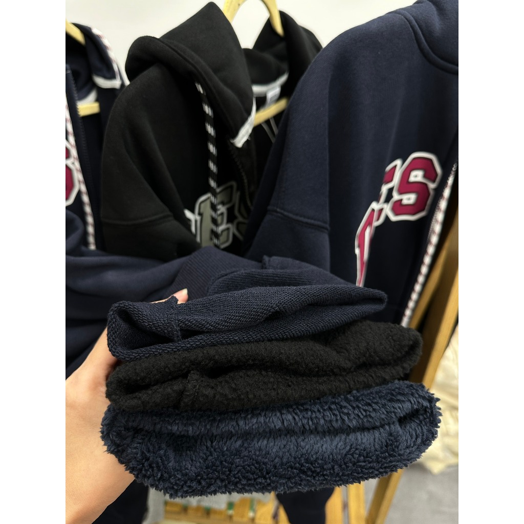Áo Hoodie zip Dessuu lót bông dày nhiều màu sắc