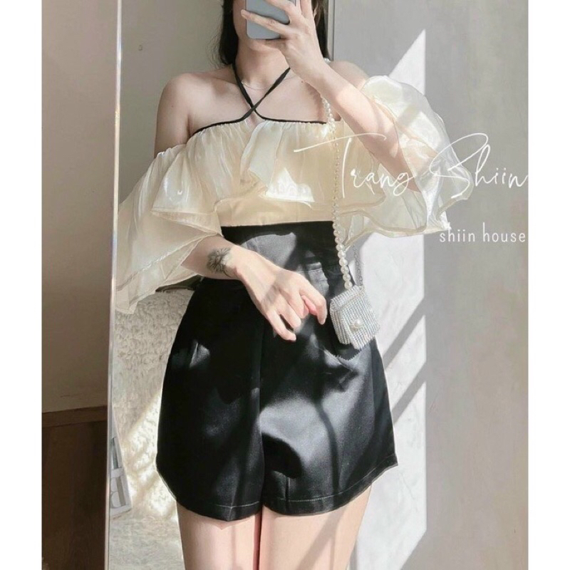áo croptop tiểu thuê trễ vai