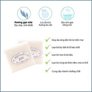 Soap gạo sữa Jam 65gr Thái Lan