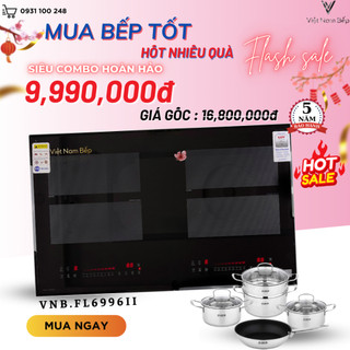 Bếp từ đôi tiết kiệm điện kaff vnb.fl6996ii - bảo hành chính hãng 5 năm