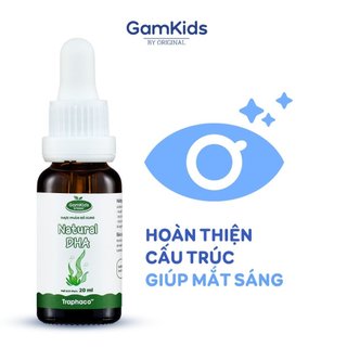 Natural DHA GAMKIDS hỗ trợ bé phát triển não bộ, tốt cho thị lực lọ 20ml