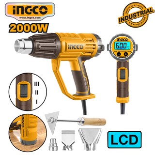 Máy khò nhiệt / máy thổi hơi nóng 2000W có màn hinh LCD Ingco HG200028/HG200058/HG200078