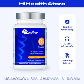  Canprev D3 2500iu tăng cường miễn dịch, chắc khỏe xương đến từ Canada 240 viên