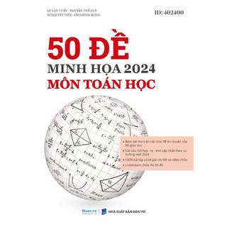 Sách - 50 đề minh họa 2024 môn toán học + tặng phiếu trắc nghiệm