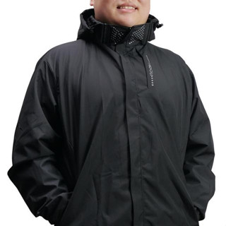 Áo khoác nam big size 55-150kg, chất gió tráng bạc ngăn tia UV, Áo gió 2 lớp có nẹp màu đen BS COUTURE