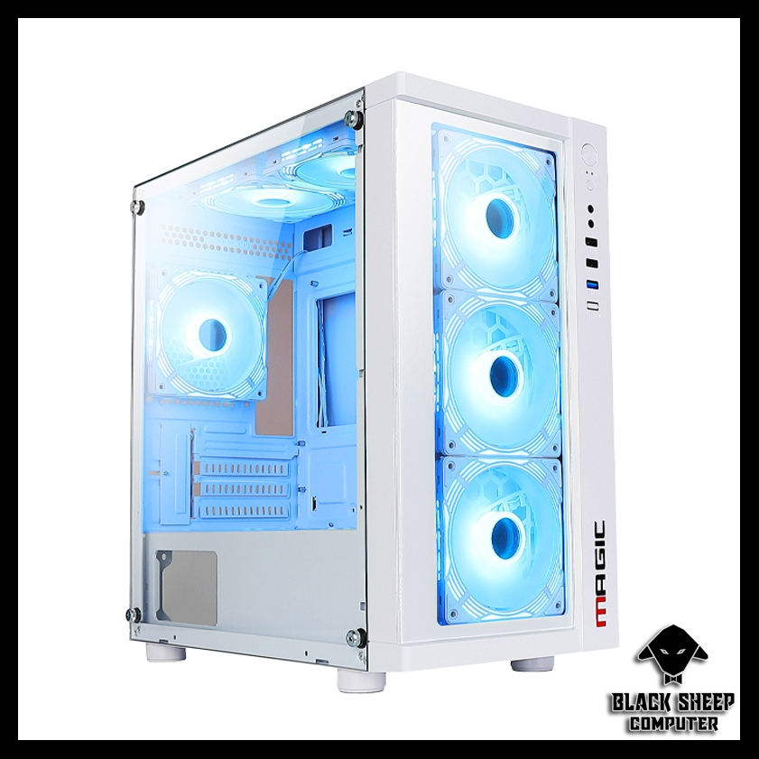 Vỏ Case MAGIC GM01 GLASS WHITE (SẴN 4 FAN LED)
