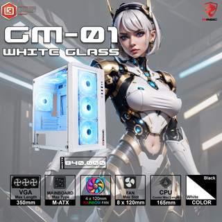 Vỏ Case MAGIC GM01 GLASS WHITE (SẴN 4 FAN LED)