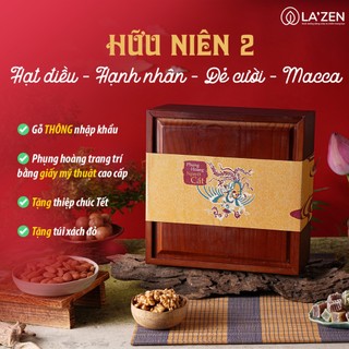 Bộ quà tặng hạt dinh dưỡng bằng gỗ thông nhập khẩu "Hữu Niên" cao cấp, sang trọng La'zen