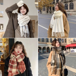 Khăn Quàng Cổ Nữ Khăn Choàng cổ Nam Nữ SKY Cashmere Khổ Lớn phong cách Hàn Quốc