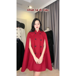 Áo choàng dạ tặng kèm cổ lông Eclipse Clothing