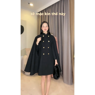 Áo choàng dạ tặng kèm cổ lông Eclipse Clothing