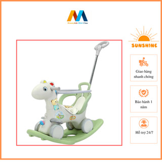  NGỰA BẬP BÊNH MOMMYKIDS MINH CHÂU CHO BÉ KẾT HỢP XE CHÒI CHÂN 2 TRONG 1 