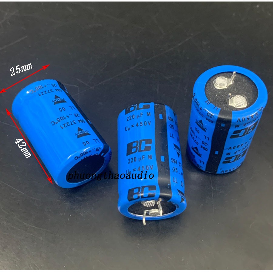 Tụ Vishay BC 220uf 450V, Tụ phân cực 220uf 450v