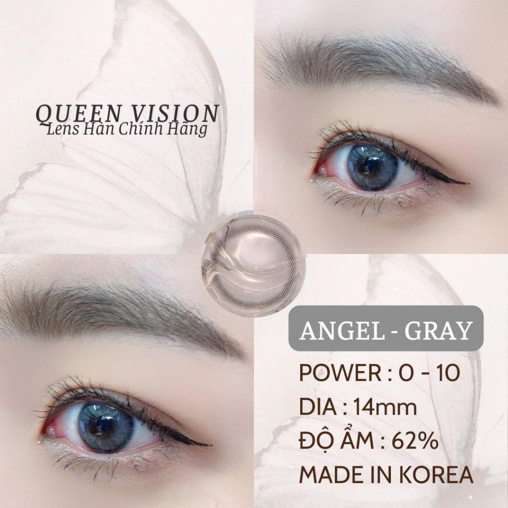 [độ Từ 0 - 6,00]Kính Áp Tròng Có Màu Queen Vision Hàn Quốc