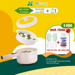 Nồi Lẩu Điện Đa Năng Hiterry Dung Tích Lớn 6 Nút Điều Chỉnh Nhiệt Độ Tặng Kèm Giá Hấp Bảo Hành 12 Tháng Lỗi 1 Đổi 1