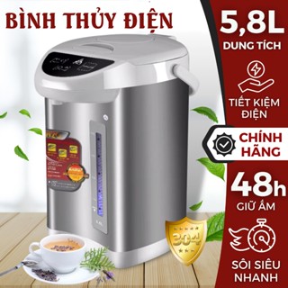 Bình Thủy Điện Đun Nước Nóng Khử Clo-Bình Đun Nước Giữ Nhiệt  - Ấm Siêu Tốc Dung Tích 5.8l Bảo Hành 12 Tháng