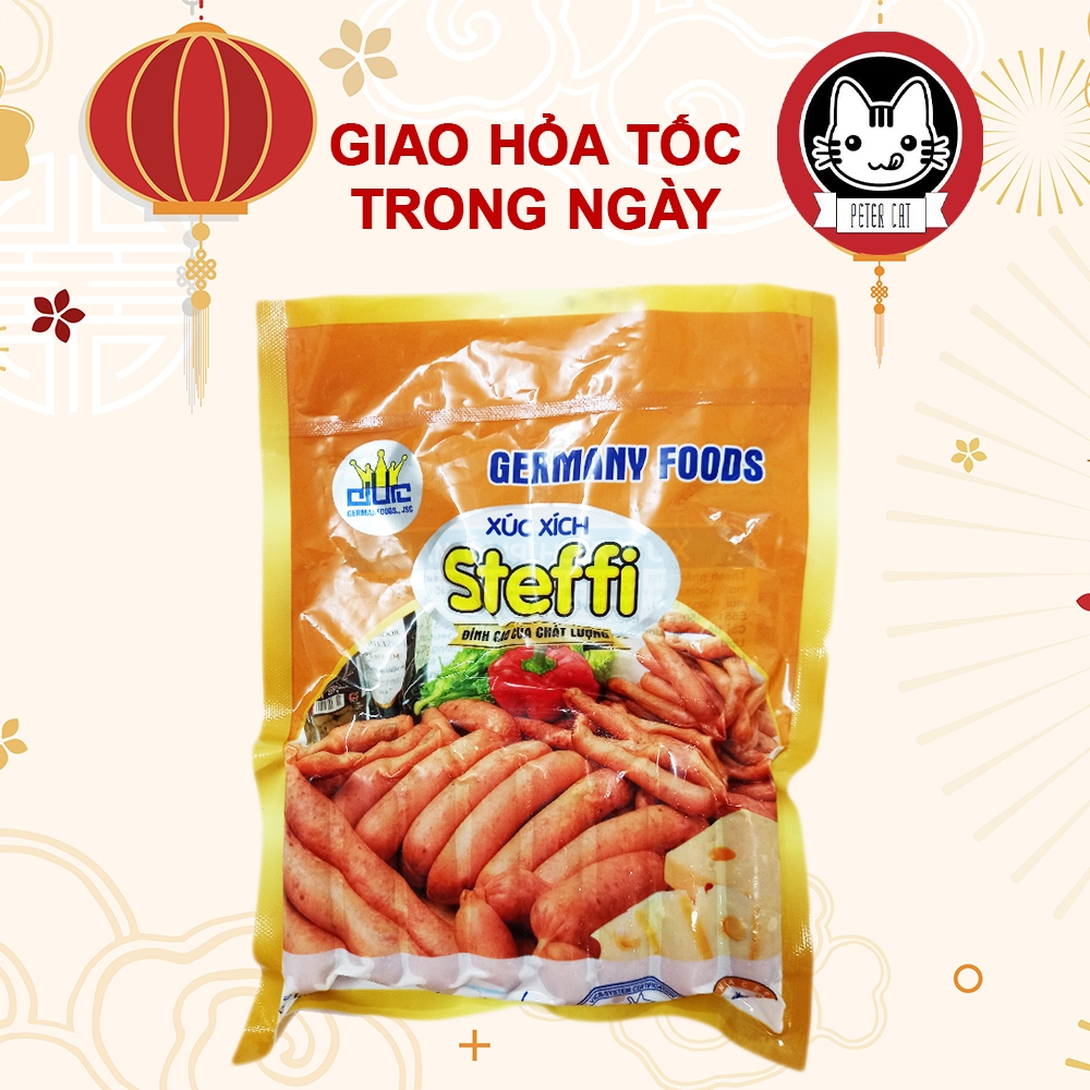 Xúc xích phomai (phô mai) Steffi - thả lẩu, trộn mỳ indomie, viên chiên,...