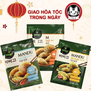 Mandu (BÁNH XẾP HÀN QUỐC) Bibigo 350g (vị Thịt, Thịt Bắp và Hải Sản) gói 10c