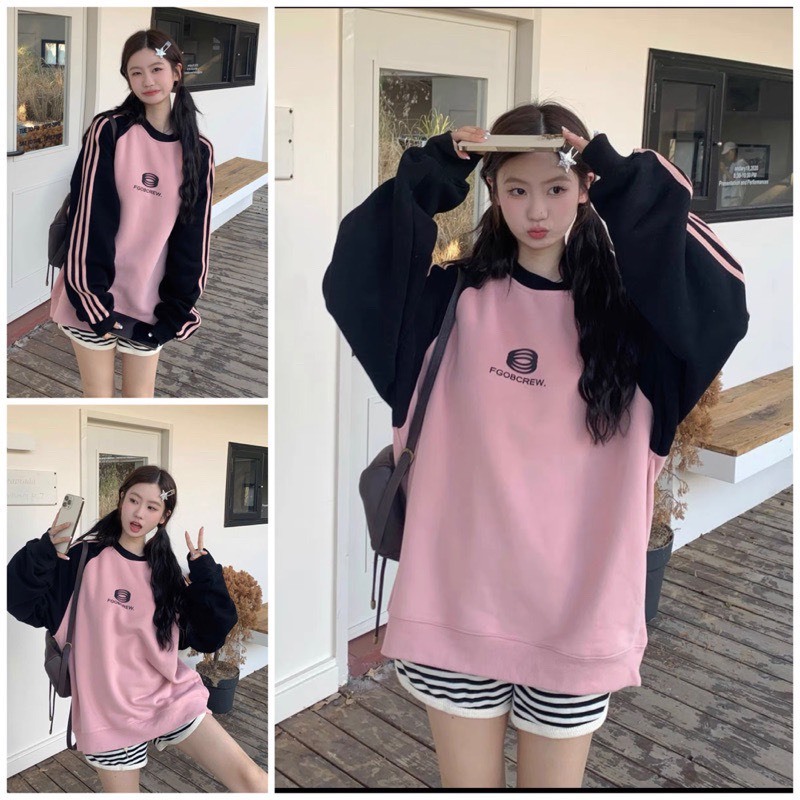 Áo Sweater Mountain Unisex- Nỉ form rộng tay bồng in hình valiey kiểu dáng vintage đường phố