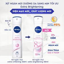 Xịt khử mùi Nivea Extra Whitening chai 150ml