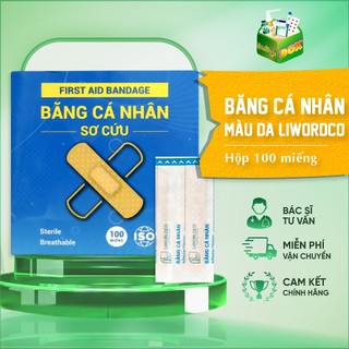 Băng Cá Nhân Màu Da Liworlco (Hộp 100M) - Chất Lượng, Dính Tốt, Đàn Hồi Tốt