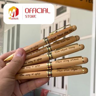 Bút gỗ xoay cao cấp MB85HG Miễn Phí khắc tên, Quà tặng Ý nghĩa, độc đáo