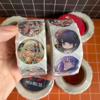 Sticker cuộn Anime Manga Game Genshin Impact cuộn sticker 500 hình dán Genshin Impact