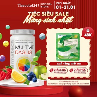  Viên uống bổ sung vitamin và khoáng chất MULTIVIT DAGLIG 180 viên 