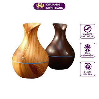 Máy xông hồ lô, khuếch tán tinh dầu vân gỗ mini - Mộc Liên Hoa
