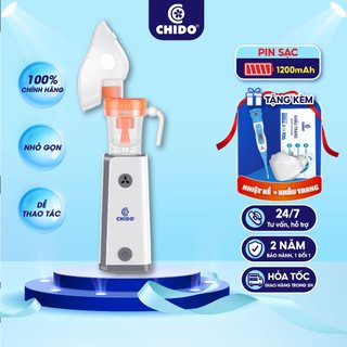 Máy xông khí dung cầm tay Chido Pin sạc 1200mAH dùng 7 ngày không cắm điện Bảo Hành 24 Tháng 1 Đổi 1, Công Nghệ Nhật Bản